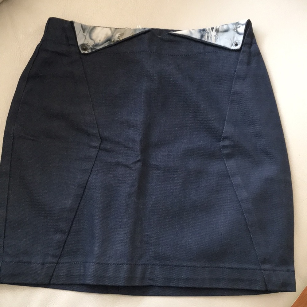 Cute denim mini skirt